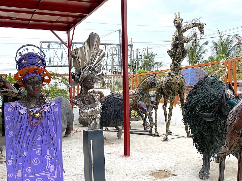Sculptures at Nike Art Gallery, Lekki